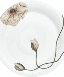 Kähler Hammershøi Poppy Tallerken Ø27 Cm Hvid Med Dekoration