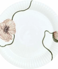 Kähler Hammershøi Poppy Tallerken Ø22 Cm Hvid Med Dekoration