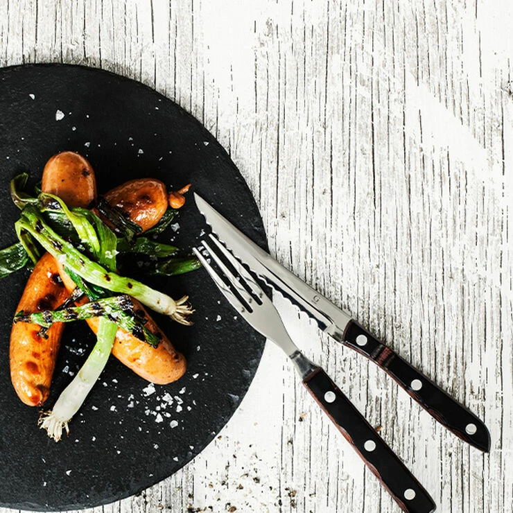 Gense Old Farmer Classic Steakbestik/grillbestik 12 Dele Træ/stål - Billede 3